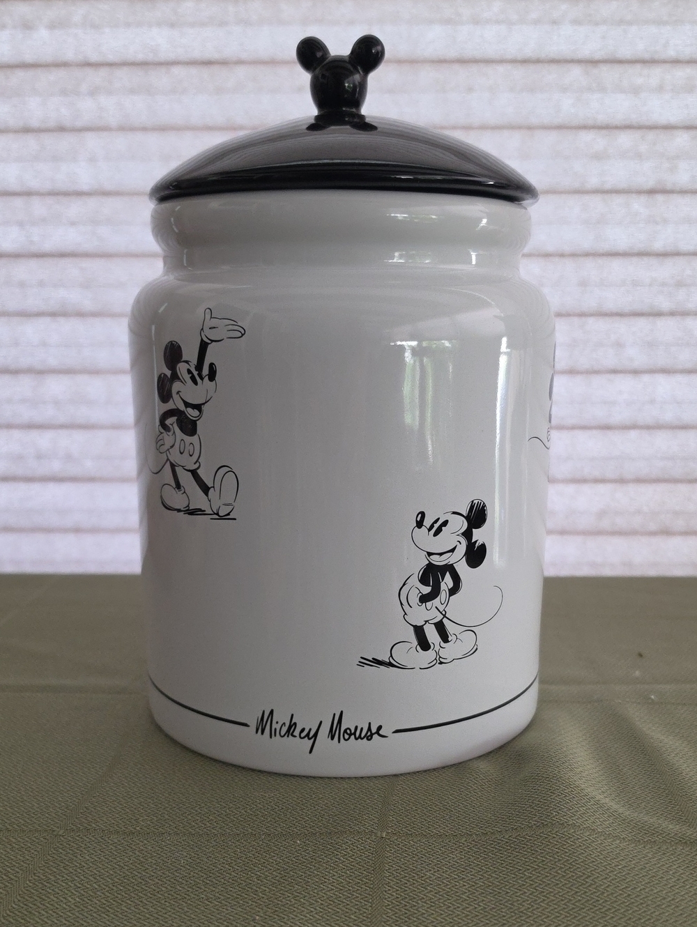 Disney Mickey Mouse Sketchbook Ceramic Cookie Jar Canister 90 Years of Magic